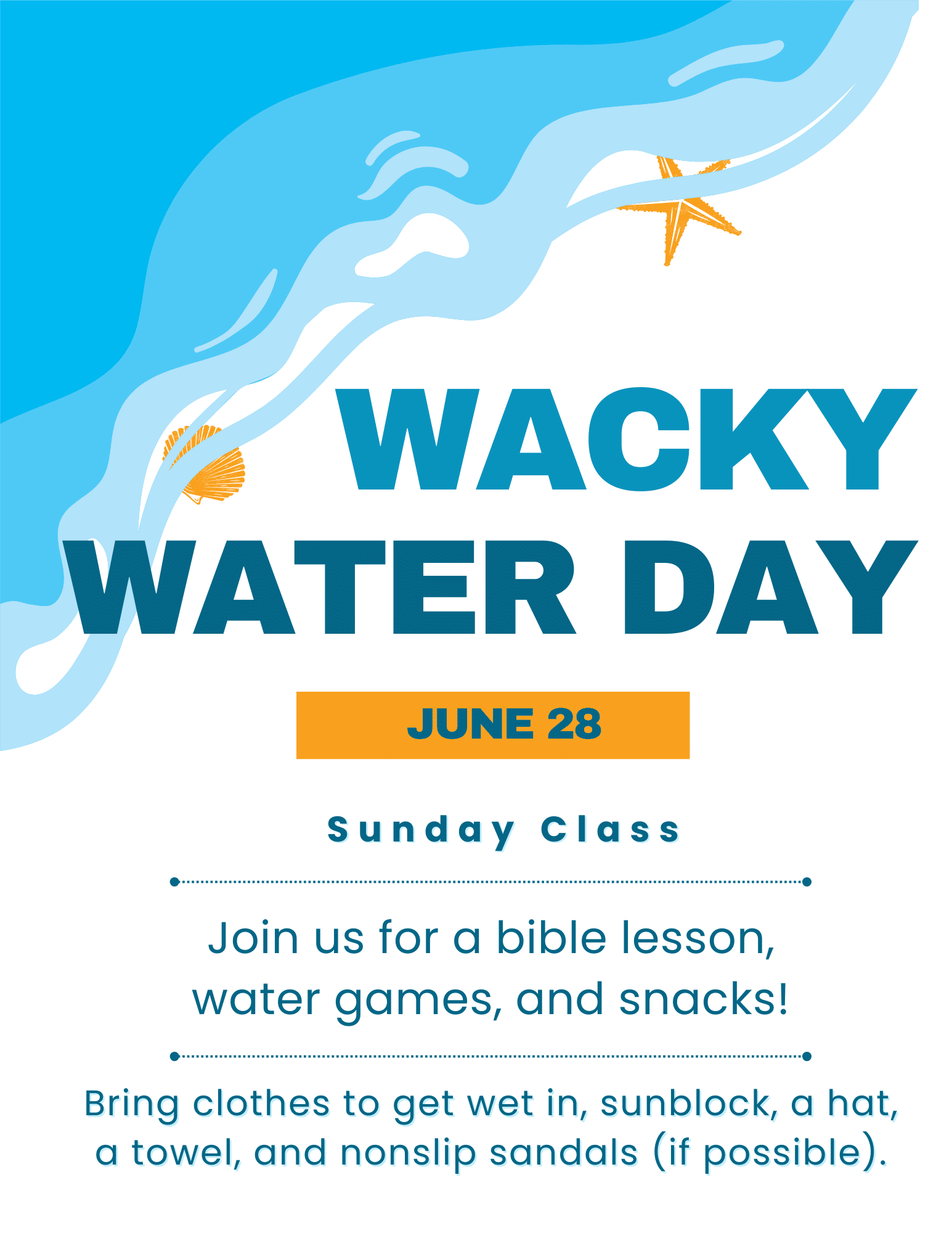 Kid’s Ministry Wacky Water Day